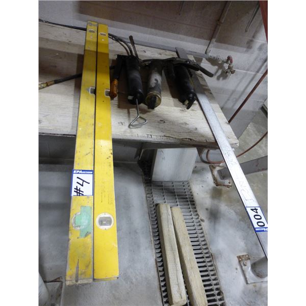 T-Square, 2- levels, 3- grease guns