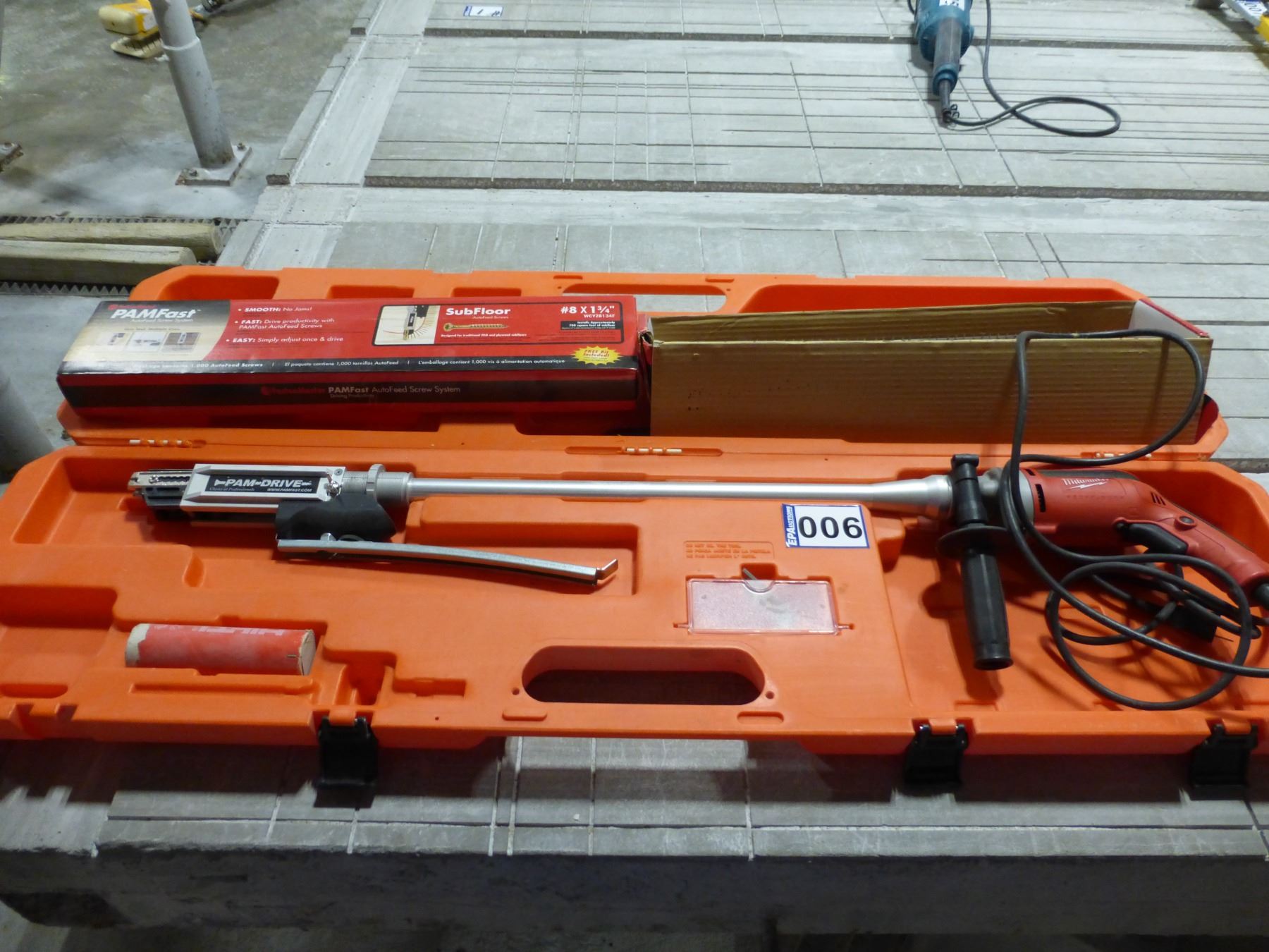 Milwaukee Pam Drive screw gun, for subfloors