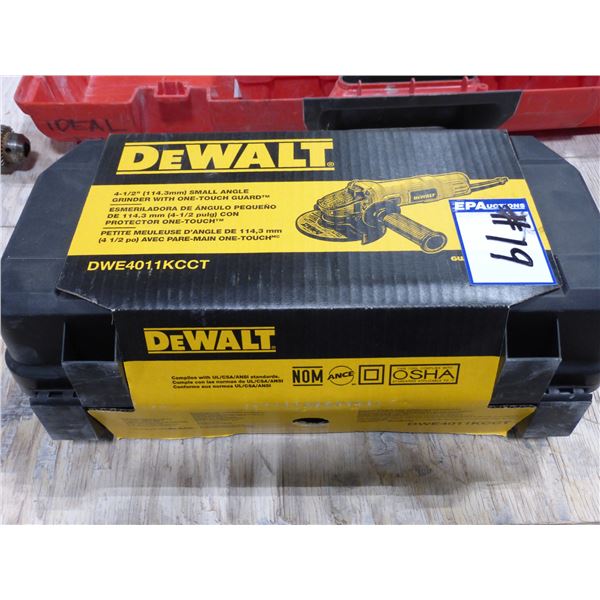 DeWalt 4 1/2" small angle grinder and Makita 1/2" mixing grinder