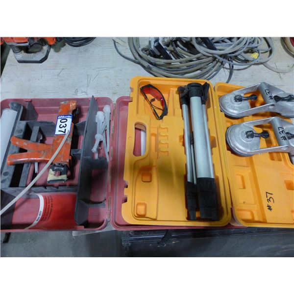 2- Suction cups, tripod and Hilti epoxy gun