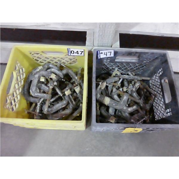 2- crates of 3"- 4" C-Clamps