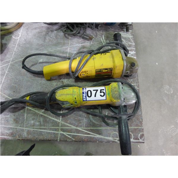 2- DeWalt angle grinders (works)