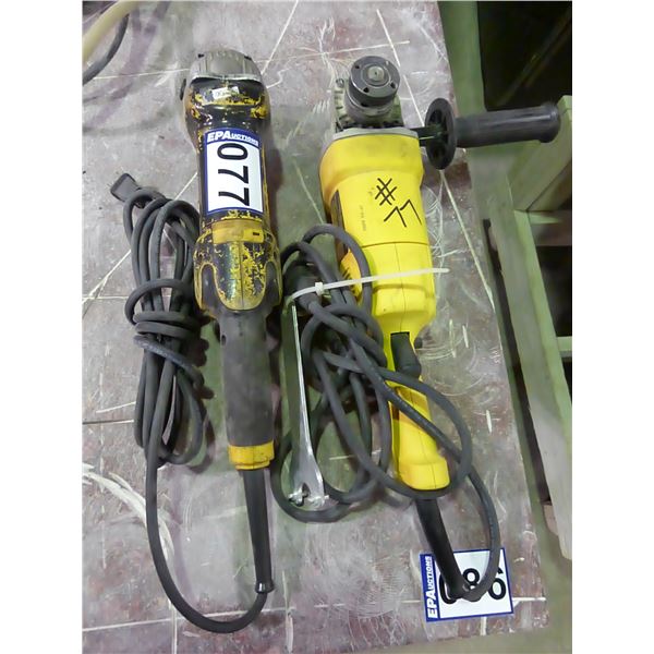 2- DeWalt angle grinders (works)