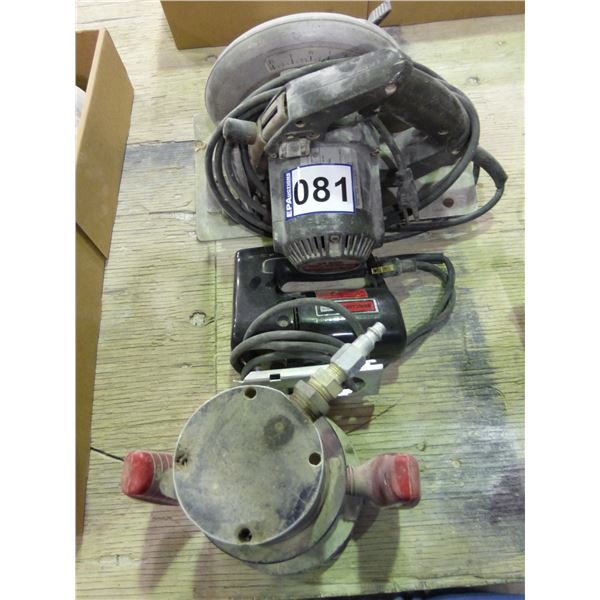 B&D saw, Craftsman jigsaw and an air router (works)