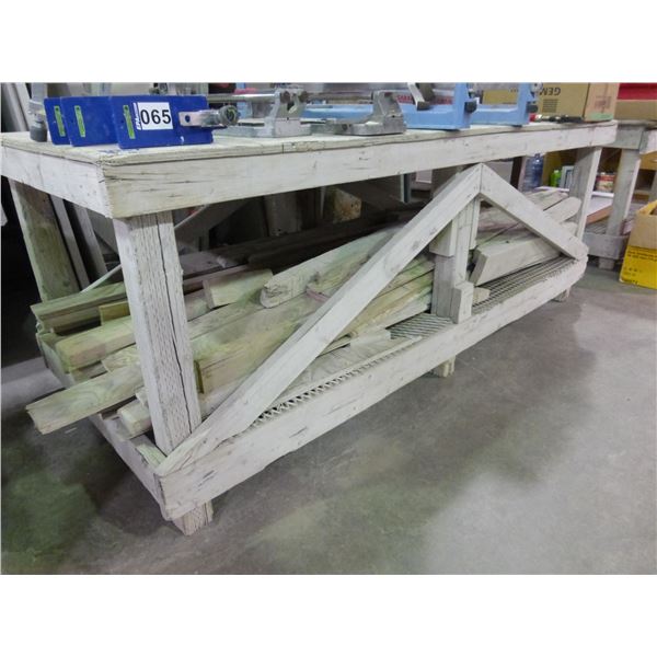 Wooden work bench 41" x 96" x 36" H