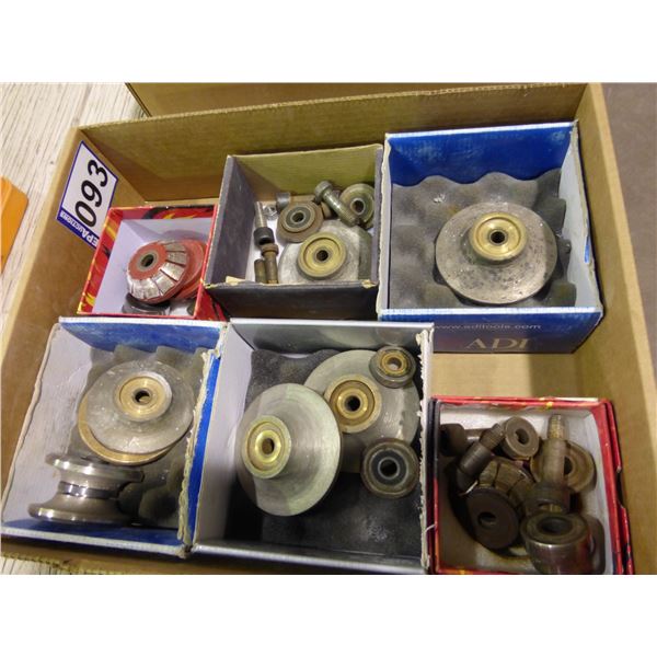 Qty of bull nose, half round router bits etc.