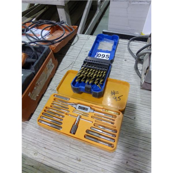 Steel drill bits and tap and die set