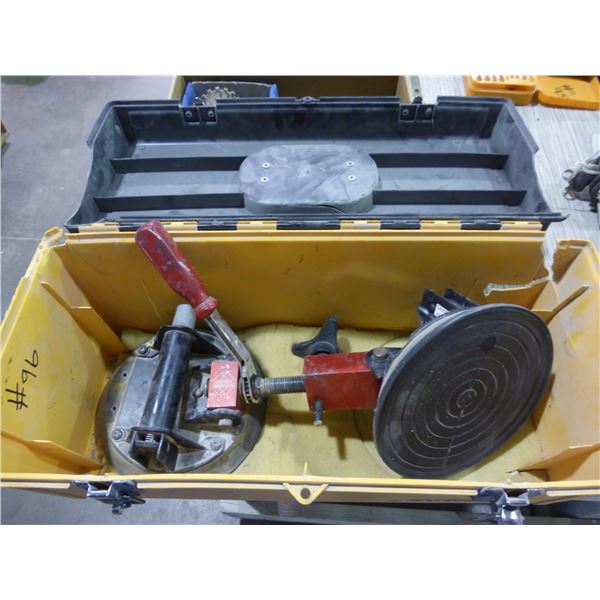 Suction cups, counter top seam setter