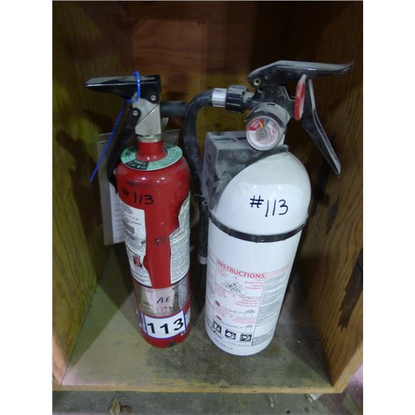 2- Fire extinguishers (1 is charged)