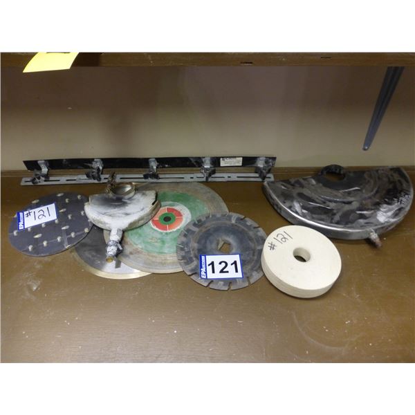 Qty of Saw blades and 2- water attachment guards
