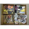 Image 1 : 4- boxes of pliers, vice gripes, razor blades, drill bits, sand paper, Allen wrenches and Misc.
