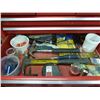 Image 5 : Westward tool box on wheels c/w screwdrivers, wrenches, hammers, plumbers tape, plumbing and air fit