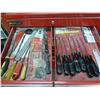 Image 6 : Westward tool box on wheels c/w screwdrivers, wrenches, hammers, plumbers tape, plumbing and air fit
