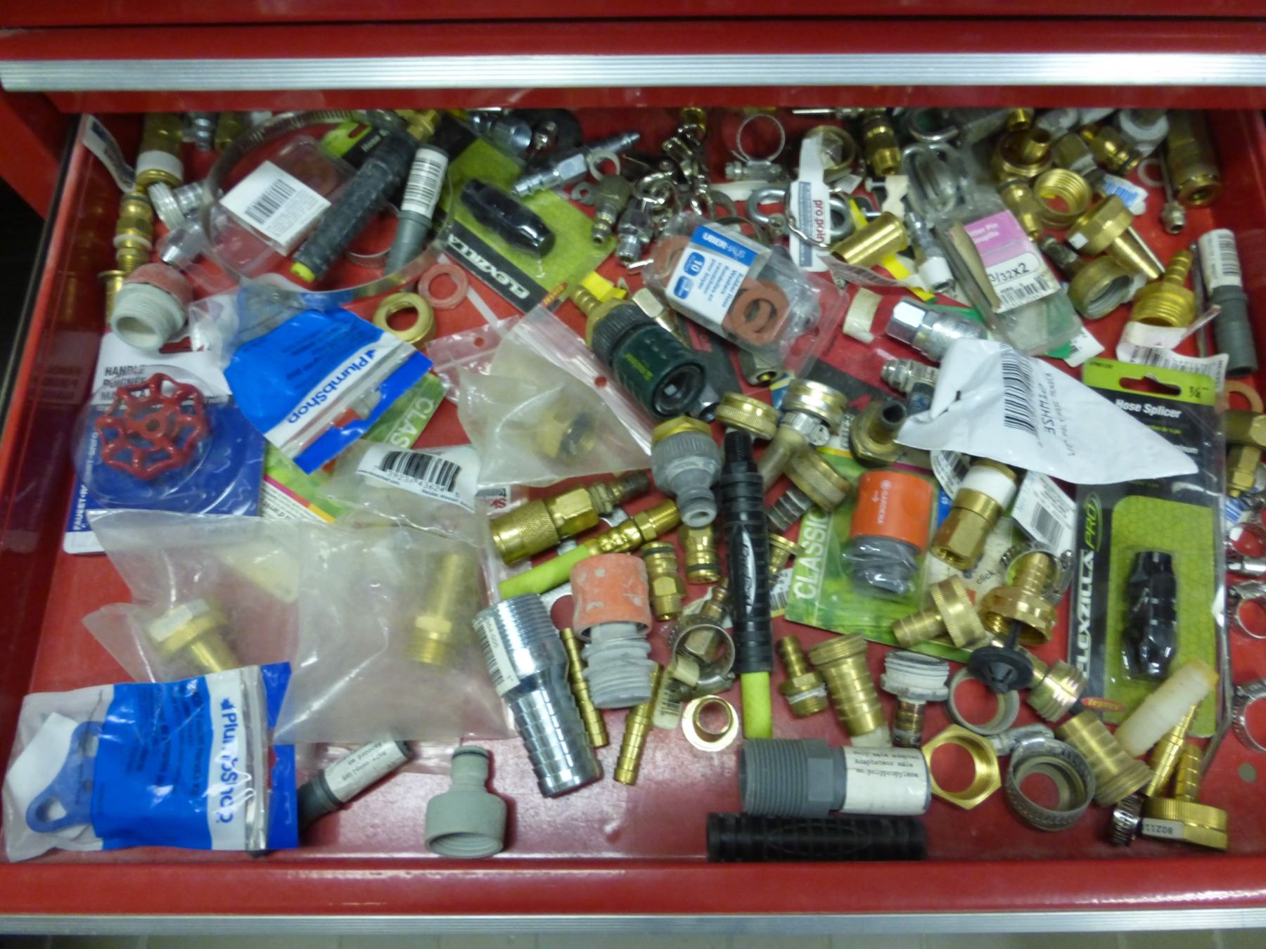 Westward tool box on wheels c/w screwdrivers, wrenches, hammers