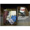 Image 1 : 2- boxes of tie wire, air nozzle, porcelain diamond bit, clamps, hose adapters and Misc.