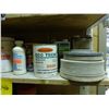 Image 4 : Qty of buffing pads, assortment of waxes, cleaners, paint thinners, paint, grease and rust removers,