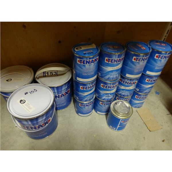 3- 1 gal. Tenax epoxy, knife grade and 13- 1 qt Tenax epoxy flowing and knife grade (colors: white a