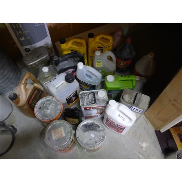 Qty of strippers, contact cement, oil, sealer, heavy-duty cleaner, crack filler and misc.