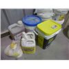 Image 2 : 2 drawer filing cabinet, ice melt, sidewalk salt, tile adhesive, all purpose cleaner, VCT adhesive, 