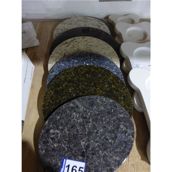 7- Round granite serving platters (so much each x7)