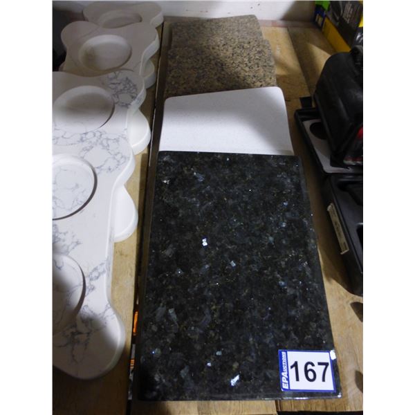 4- Rectangular granite serving platters (so much each x4)