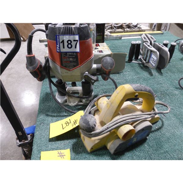 B&D plunge router and Powerfist elec. hand planer