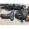 Image 2 : Makita angle grinder, Bosch elec. drill and Bosch battery powered drill c/w charger