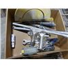 Image 3 : 2- boxes of squeegees, hammer, pliers, wrenches etc.