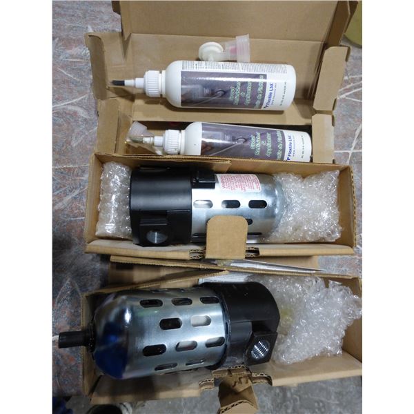 2- Flex grout refinisher and 2- in-line air filters