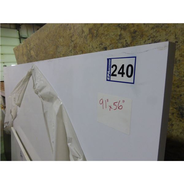 1- Slab, Approx. 91" x 56"  x 1 1/4" thick, Vivid white Quartz. No slabs to be loaded until  Feb 15t