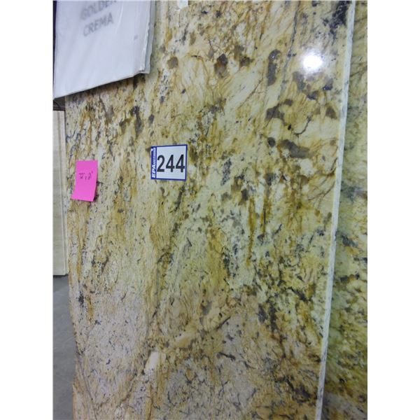 2- Slabs, Various sizes  x 3/4" thick, Golden crema Granite