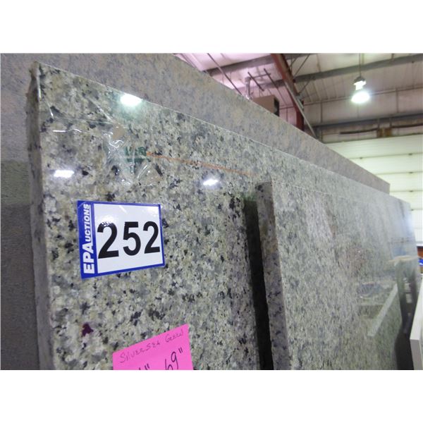 3- Full slabs, Approx. 114" x 69" x 3/4" thick, Silversea green Granite  (so much each x 3)