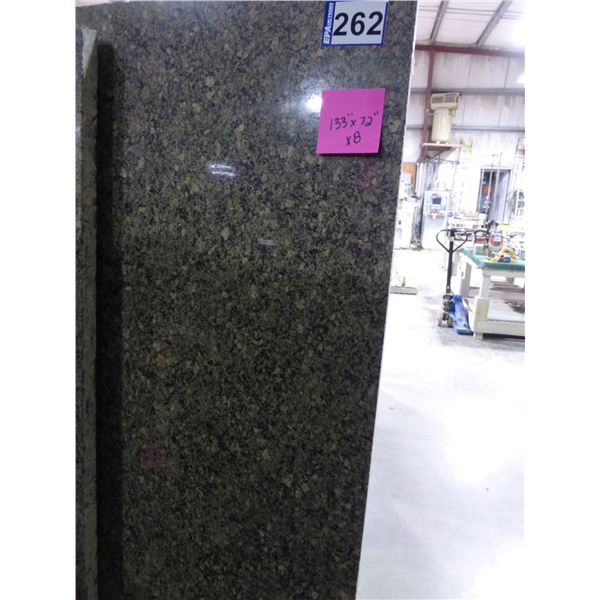 8- Full slabs, Approx. 133" x 72"  x 1 1/4" thick, Leather brown Granite (so much each x 8)