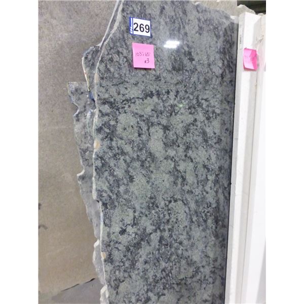 3- Full slabs, Approx. 103" x 65"  x 3/4" thick, Live Green Granite (so much each x 3)