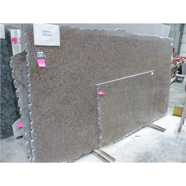 3 Slabs, Various sizes x 3/4" thick, Copper brown Granite
