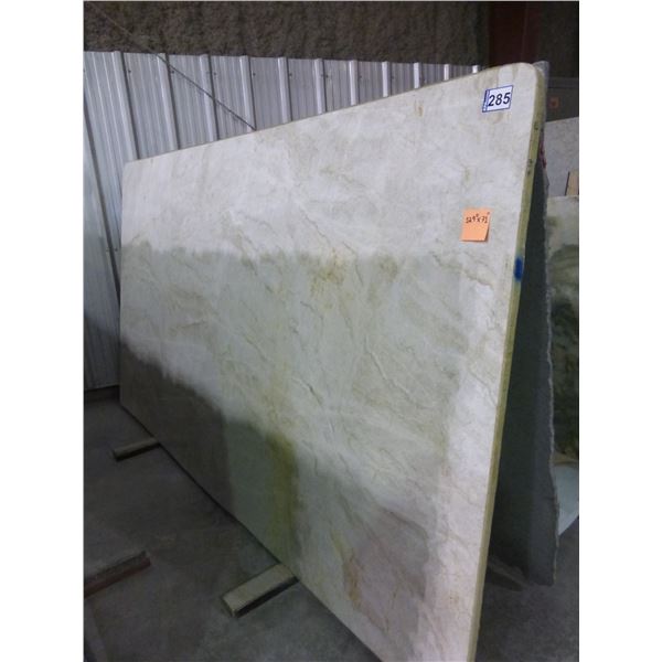 1- Slab, Approx. 129" x 71"  x 1 1/4" thick, Madre perla Granite