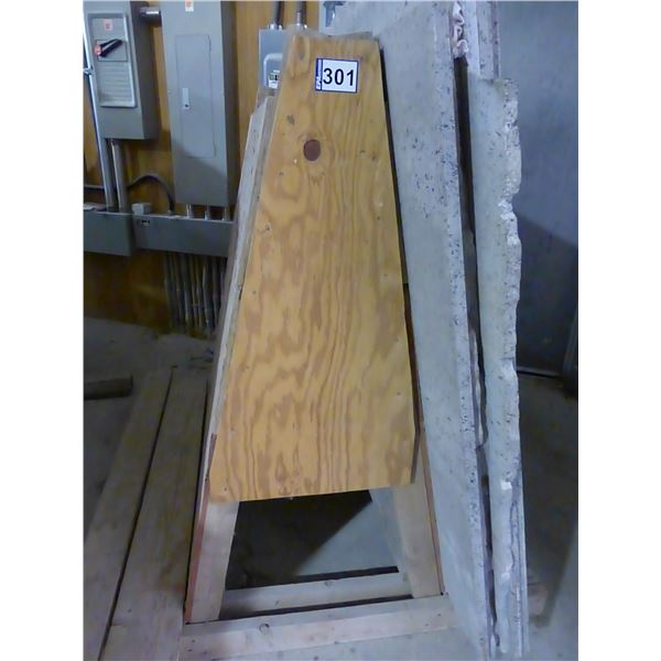 Wooden slab stand