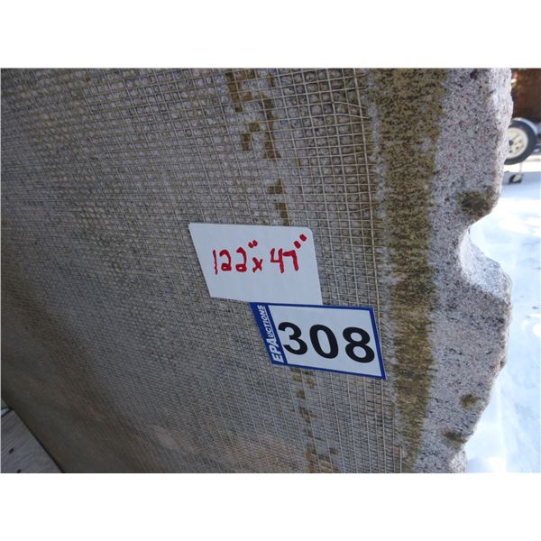 1- Slab, Approx. 122" x 47" x 1 1/4" thick, Granite