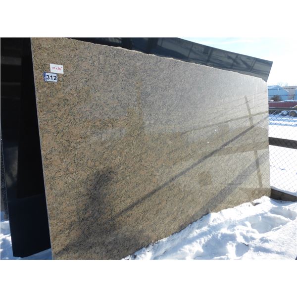 1- Slab, Approx. 119" x 66" x 3/4" thick, Giallo veneziano Granite