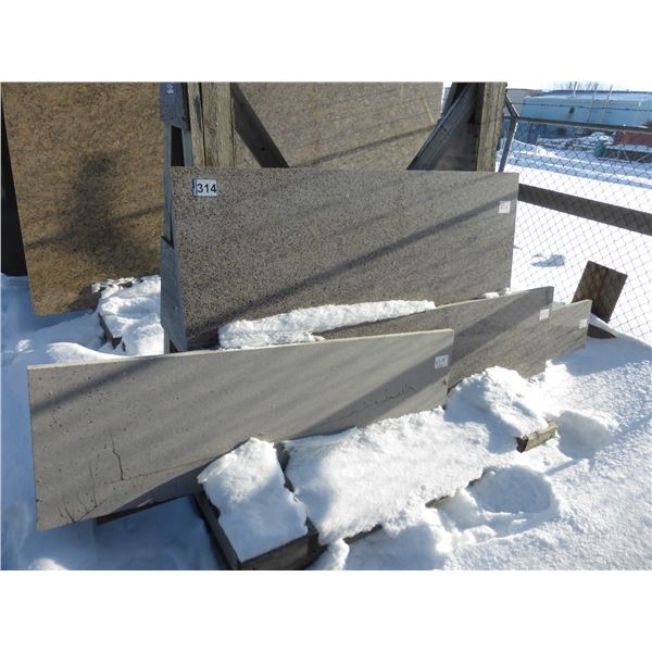 4- Slabs, Various sizes x 3/4" thick, various colors of Quartz