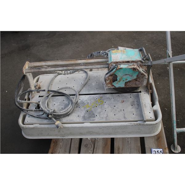 Wet saw and stand (works)