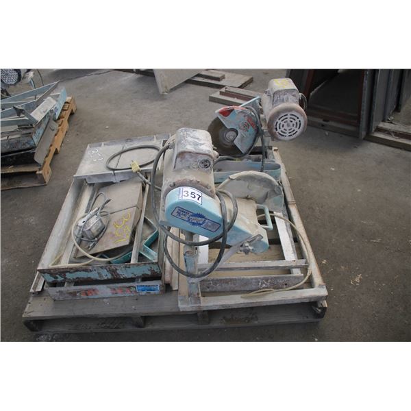 Target wet saw and stands (works, 1- needs belt)