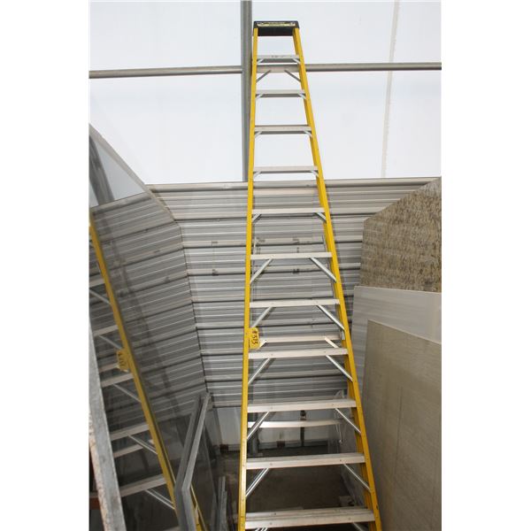 Heavy duty Eagle Plus, approx. 12' fibreglass step ladder