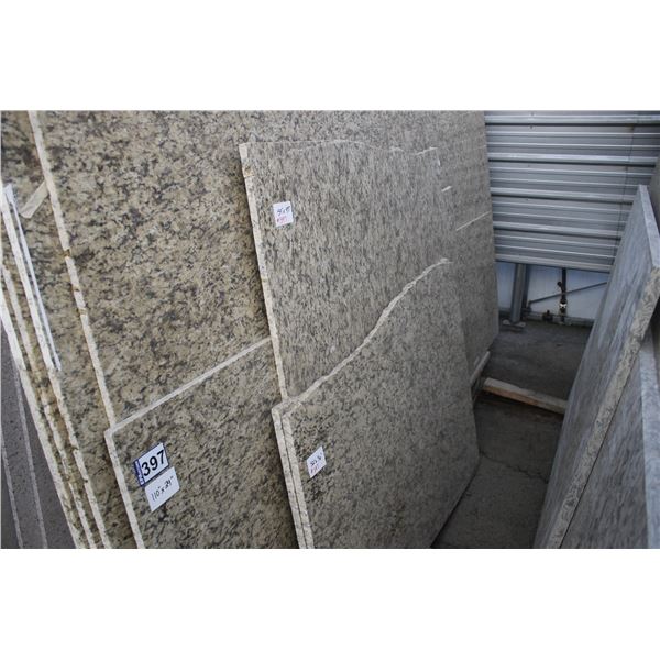 4- Slabs, Various sizes  x 3/4" thick, Giallo farfalla Granite