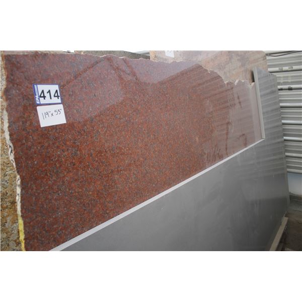 1- Full slab, Approx. 119" x 53"  x 3/4" thick, Imperial red Granite