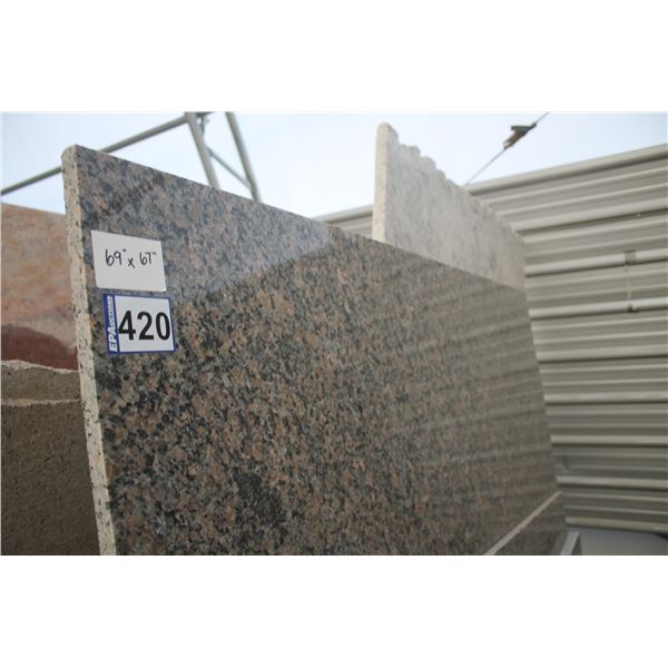 2- Slabs, Various sizes x 3/4" thick, Caladonia Granite