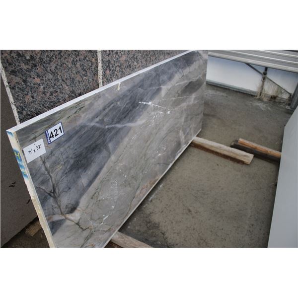 1- Slab, Approx. 71" x 32" x 1 1/4" thick, Quartzite
