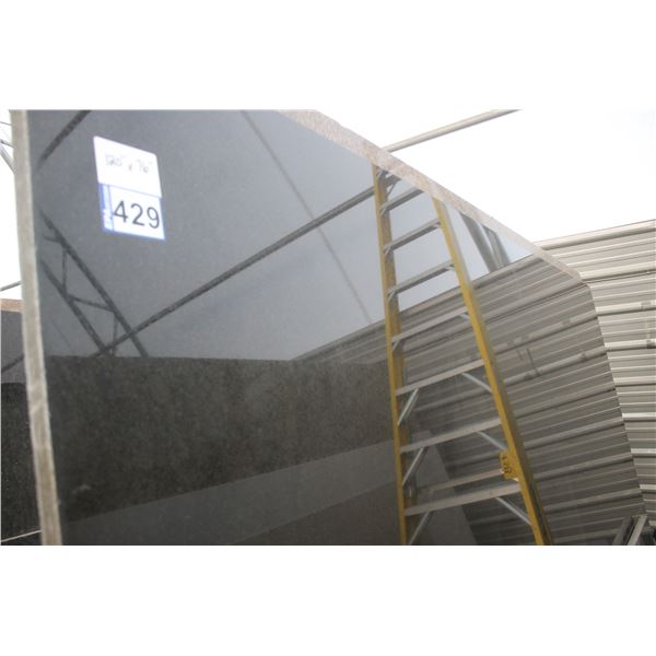 1- Full slab, Approx. 120" x 76" x 1 1/4" thick, Absolute black Granite