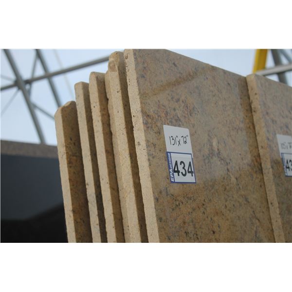 14- Slabs, 131" x 72" x 3/4" thick, Kashmere gold Granite (so much each x 14)