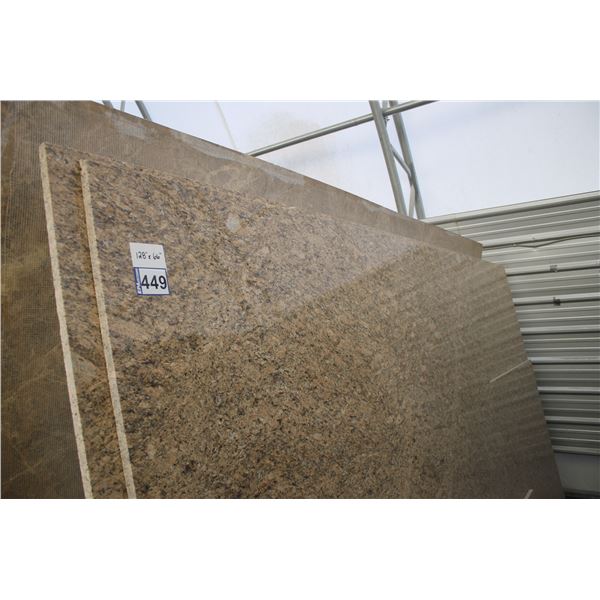 3- Slabs, Various sizes x 3/4" thick, Giallo veneziano Granite